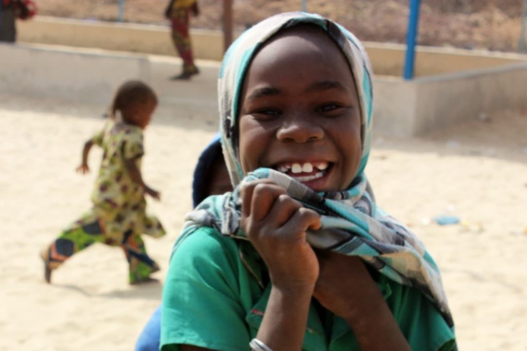 A child plays in Niamey, Niger