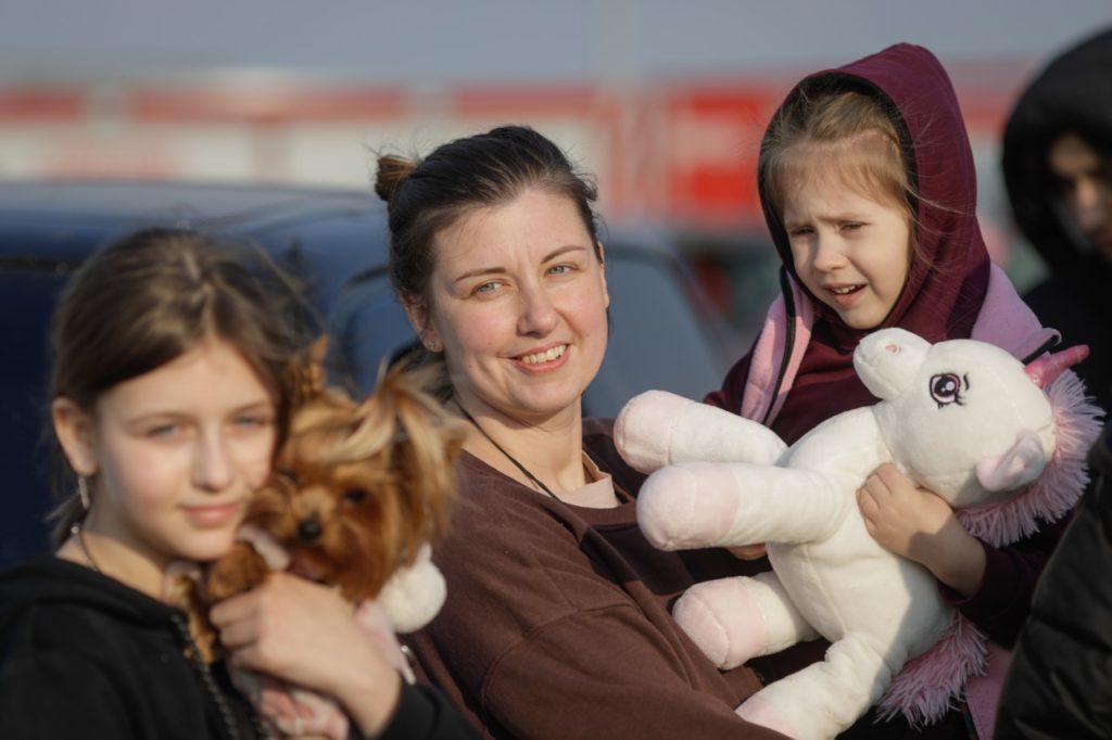 Irina and her children have fled Ukraine
