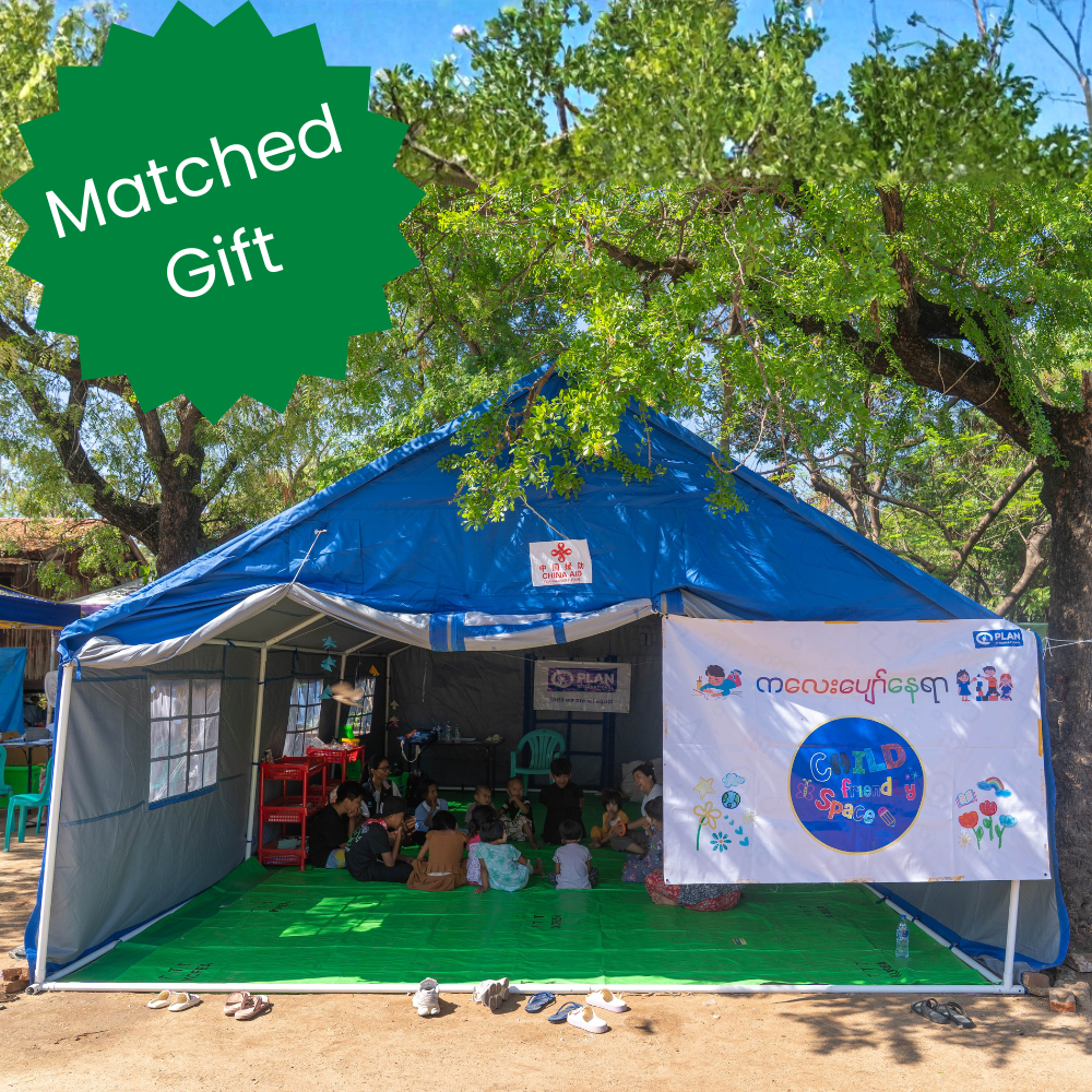 A child-friendly space in Myanmar